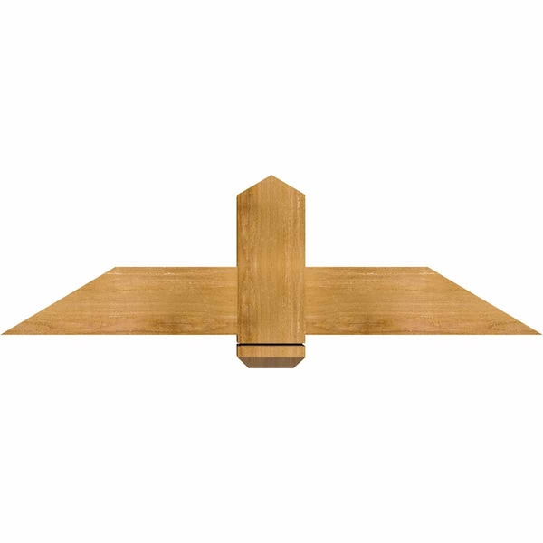 Ekena Millwork Eugene Rough Sawn Timber Gable Bracket, Western Red Cedar, 48"W x 14"H x 6"D x 6"F, 7/12 Pitch GBW048X14X0606EUG00RWR - main